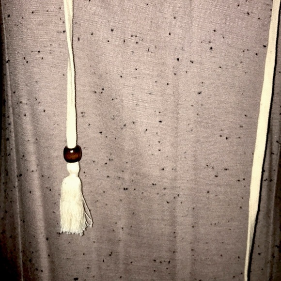 NWT Blush Noir Speckled MIDI Dress w/Lace-Up Front - Picture 2 of 5